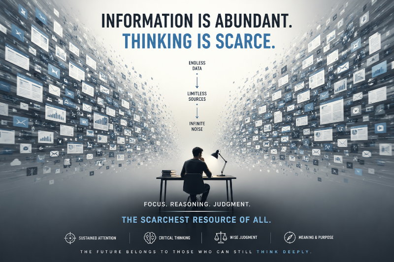Information is Abundant Thinking is Scarce