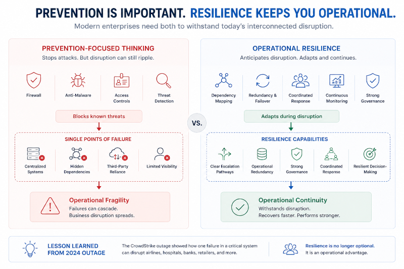 Prevention is Important, Reselience keeps you operational