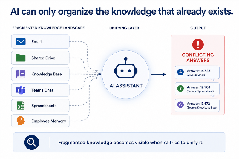 ai can only organize the knowledge that already exists