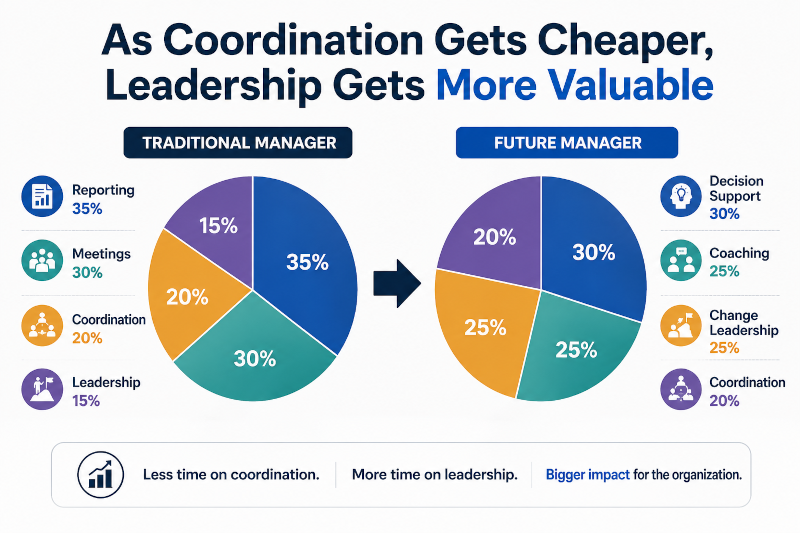 as coordination gets cheaper leadership gets more valuable