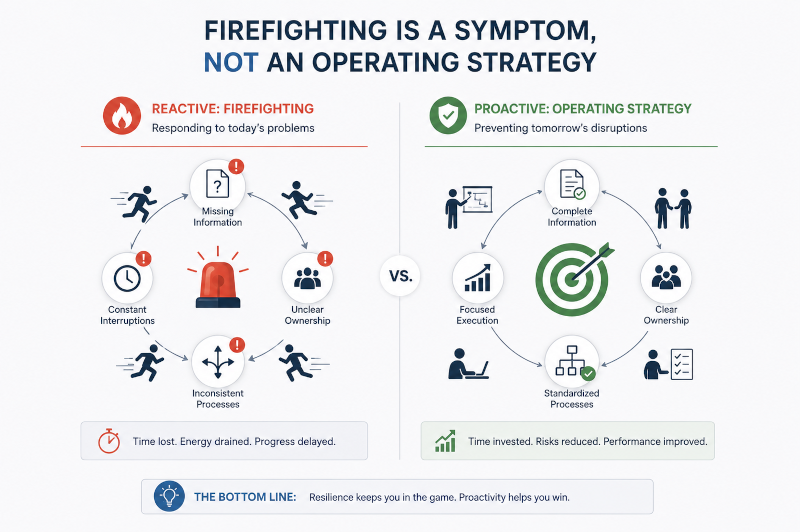 Firefighting is a symptom not an operationg strategy
